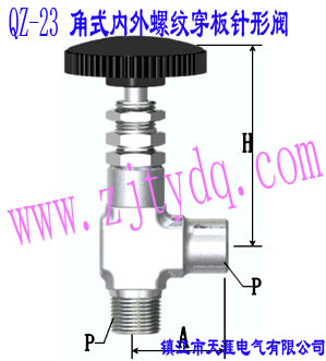 QZ-23 角式內(nèi)外螺紋穿板針形閥QZ-23 Femals Screw-Males Screw Angle Pattern Wall-separting Needle Valve